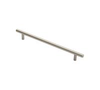 Ironmongery Solutions® Steel T-Bar Handle Modern Cabinet Pull Handle Contemporary Furniture Hardware Strong Minimal Design Fixings Included (Satin Nickel, 284mm)