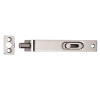 Ironmongery Solutions® Sunk Slide Flush Bolt 102mm x 17mm Solid Brass Concealed Door Bolt for Double Doors Fixings Included (Polished Chrome)