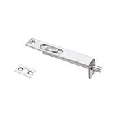 Ironmongery Solutions® Sunk Slide Flush Bolt 17 x 100mm Steel Concealed Door Bolt Compact Secure Fit Fixing Included (Polished Chrome)