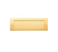 Ironmongery Solutions® SWE1036D/PVD Stainless Brass Grade 316 Letter Plate - 305mm x 104mm x 3mm, Durable Front Door Mail Slot