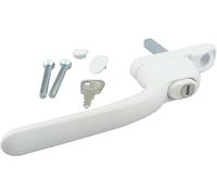 Ironmongery Solutions® Swept Connoisseur Window Handle 40mm - White Finish, Elegant Inline Handle for Modern UPVC and Timber Windows