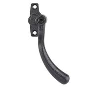 Ironmongery Solutions® Tear Drop Key Locking Right Hand Window Handle for Timber & uPVC Casement Windows - Hardware Fittings Included (Antique Black, 45mm)