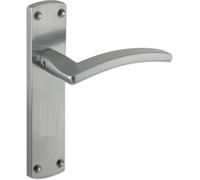 Ironmongery Solutions® Toledo Door Handle Lever on Latch Backplate - Satin Chrome, Modern Internal Door Hardware, Easy Fit