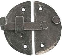 Ironmongery Solutions® Traditional Round Cabinet Latch - Pewter Cast Iron Finish Lever Catch - Classic Cabinet Hardware