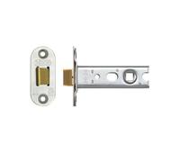 Ironmongery Solutions® Tubular Latch for Door Knobs Architectural 45° Travel Radius 76mm with Satin Stainless Steel Forend Fixings Included