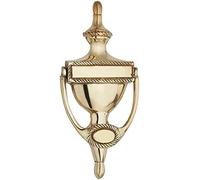 Ironmongery Solutions® Urn Door Knocker Solid Georgian Style Polished Brass - Classic Victorian Front Door Accessory