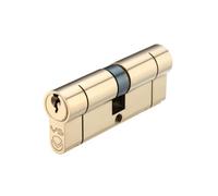 Ironmongery Solutions® V5 Double Euro Profile Cylinder Secure Door Lock Barrel Keyed Both Sides for Timber Composite and Metal Doors Fixing Included (Keyed to Differ (E), Polished Brass, 40/55mm)