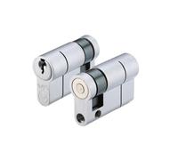 Ironmongery Solutions® V5 Single Euro Profile Cylinder Secure Door Lock Barrel Keyed One Side for Timber Composite Fixing Included (Keyed Alike (KA11), Satin Chrome, 45mm)