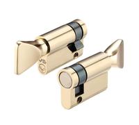 Ironmongery Solutions® V5 Single Turn Euro Profile Cylinder Internal Thumbturn Door Lock Barrel for Timber Composite Fixing Included (PVD Bronze, 45mm)