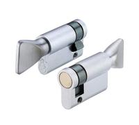Ironmongery Solutions® V5 Single Turn Euro Profile Cylinder Internal Thumbturn Door Lock Barrel for Timber Composite Fixing Included (Satin Chrome, 45mm)
