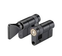 Ironmongery Solutions® V5 Single Turn Euro Profile Cylinder Internal Thumbturn Door Lock Barrel for Timber Composite Fixing Included (Black, 40mm)