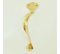 Ironmongery Solutions® Victorian Pull Handle for Doors, Front Door Pull Handle, D Handle, Pull Door Furniture, Gate Handle, Bedroom Door Handle, Office Door Handle in Polished Brass Finish 202x46mm