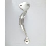 Ironmongery Solutions® Victorian Pull Handle for Doors, Front Door Pull Handle, D Handle, Pull Door Furniture, Gate Handle, Bedroom Door Handle, Office Door Handle in Satin Nickel Finish 202x46mm