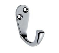 Ironmongery Solutions® Victorian Robe Hook Traditional Heavy Duty Wall Mounted Bathroom or Wardrobe Hook Fixings Included (Polished Chrome, Blister Pack)