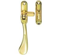 Ironmongery Solutions® Victorian Spoon End Casement Fastener - Polished Brass, Non-Handed Window Handle for Wooden & Timber Windows