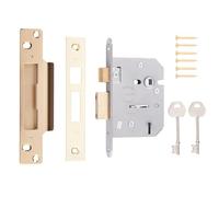 Ironmongery Solutions® Viscount 5 Lever Mortice Sashlock - Premium High-Security Sashlock for Wooden Doors (Boxed Packaging, Satin, 3" (76mm))