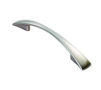 Ironmongery Solutions® Waisted Flat Bow Handle Modern Cabinet Pull Handle Solid Metal Furniture Hardware Slim Curved Design Fixings Included (138mm)