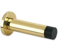 Ironmongery Solutions® Wall Mounted Projection Cylinder Door Stop with Rose - Polished Brass - Durable Door Hardware