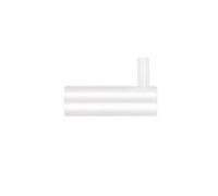 Ironmongery Solutions® Wall-Mounted Single Coat Hook ZAS76 Satin Stainless Steel Fixings Included (Powder Coat White)