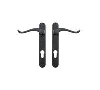 Ironmongery Solutions® Windsor Sprung Swan Lever Left Hand Door Handle - Elegant Swan-Neck Lever Design, Smooth Sprung Action, Strong Metal Build (Antique Black)