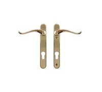 Ironmongery Solutions® Windsor Sprung Swan Lever Right Hand Door Handle - Elegant Swan-Neck Lever Design, Smooth Sprung Action (Hardex Gold)