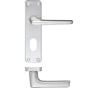 Ironmongery Solutions® ZCA21OPSA Contract Aluminium Lever on Oval Profile Backplate SAA - Durable Satin Anodised Aluminium Door Handle - from The Door Handle Store