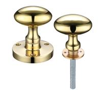Ironmongery Solutions® Zoo Oval Rim Knob with 60.5mm Rose Diameter for Internal Doors Durable Rim Lock Door Furniture Professional Finish Fixing Included (Polished Chrome)