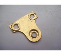 Ironmongery World 10 x 38mm Picture Mirror Fixing Hooks Plates Frame Hanging Hanger Brass In 3 Finishes - Brass / Gold