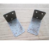IRONMONGERY WORLD® 2 X Antique Iron Butchers Block Corner Brackets Kitchen Island Table