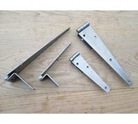 IRONMONGERY WORLD® 2 x Antique Iron Strap CRANKED Hinges for Chest Trunk Blanket Storage Box CASE (6"/150MM)