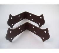 Ironmongery World 2 x Butterfly Antique Aged Iron Vintage Corner Brace Bracket for Chest Case Box