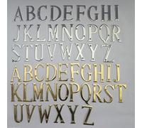 IRONMONGERY WORLD® 3"/75mm Solid Brass House Door Alphabet Letters Door Name Plaque Sign ETC (B - Polished Brass)