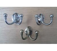 IRONMONGERY WORLD® 5 X Modern Ball END Double Wardrobe Robe Bedroom Bathroom Coat Hook Hanger (Polished Chrome)