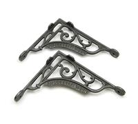 IRONMONGERY WORLD® 7" Pair of J Duckett Antique Vintage CAST Iron Shelf Bracket Sink Toilet Cistern