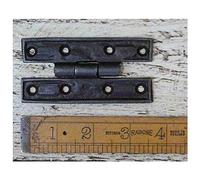 Ironmongery World 90mm Antique Cast Iron H Hinge Cabinet Cupboard Door Hinges