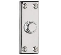 Ironmongery World Bell Push Door Bell Wired Victorian Georgian Brass Chrome B...