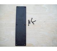 IRONMONGERY WORLD® Black Antique Heavy Duty CAST Iron Finger Door Plate 295MM
