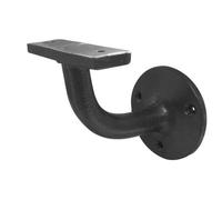 IRONMONGERY WORLD® Black Antique Wrought Iron HANDRAIL Bracket JAB91