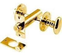 Ironmongery World Brass W/C Toilet Bathroom Lock Door Lock Bolt Thumb Turn + Emergency Release