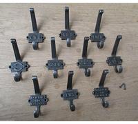 IRONMONGERY WORLD® CAST Iron Vintage Style Coat Hooks Coat Board Rack Hooks Hanging - Antique Iron (A M Ministry Crown)