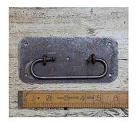 Ironmongery World Hand Forged Antique Rustic Iron Chest Trunk Coffer Cabinet Drawer Pull Handles - 6" / 150mm