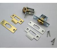 IRONMONGERY WORLD® Heavy Duty Adjustable Roller Bolt Catch MORTICE Door Spring Rolling Latch (Satin Chrome)