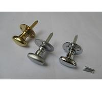 Ironmongery World Oval Privacy Thumb Turn Bathroom Toilet Door Security Rack Dead Star Lock Bolt (Satin Chrome Oval Thumb Turn)