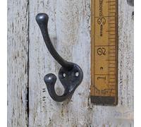 IRONMONGERY WORLD® Pack of 3 CAST Iron Childrens Bedroom Coat Hook Small Utility Key Rope Hook