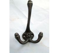 IRONMONGERY WORLD® Pack of 5 CAST Wrought Iron Victorian Old English Style HAT and & Coat Hooks
