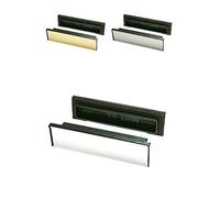Ironmongery World Steel Letter Box Internal Cover Brush Seal Flap Drought Excluder letterbox White
