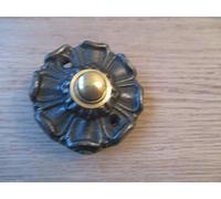 IRONMONGERY WORLD® Victorian Traditional Old Style Bell Push Door Bell Wired (Antique Iron Floral)