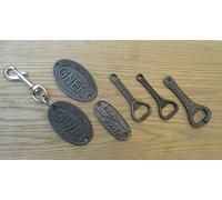 IRONMONGERY WORLD® Vintage Old Antique Style CAST Iron KEYRINGS Key Ring/Plaque/Opener Rustic with Hipster Keyring (Great Western Railway)
