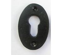 IRONMONGERY WORLD® Vintage Old Style Iron Keyhole Key Hole Covers Escutcheon (Black)