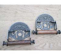 IRONMONGERY WORLD® Vintage Victorian Old CAST Iron Bathroom WC WASHROOM LOO Toilet ROLL Holder (The Crown)
